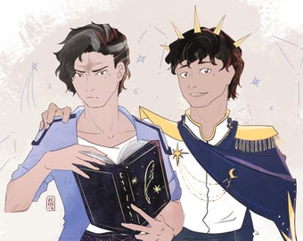 8.5 x 11 Art Print - The DeLune Twins of the Stardust Circus TTRPG Oneshot