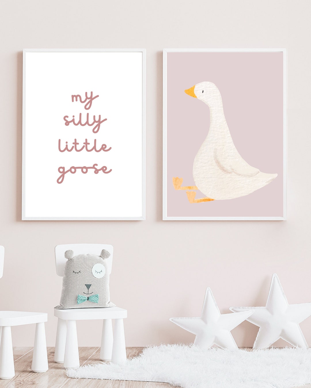 Silly Goose Nursery Prints, Earth Tone, Set of 3 (digital Download) - Etsy