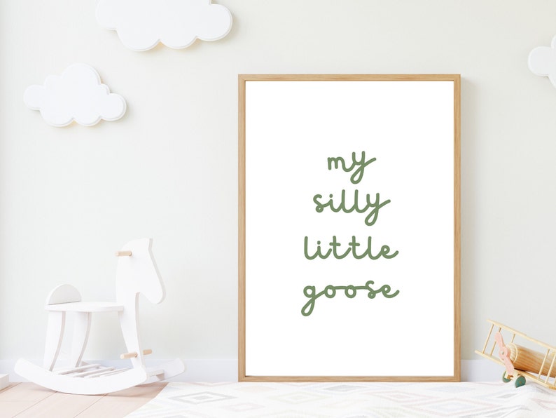 Silly Goose Nursery Prints, Earth Tone Decor (set of 2) - Etsy