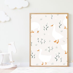 Silly Goose Nursery Prints, Earth Tone Decor (set of 2) - Etsy