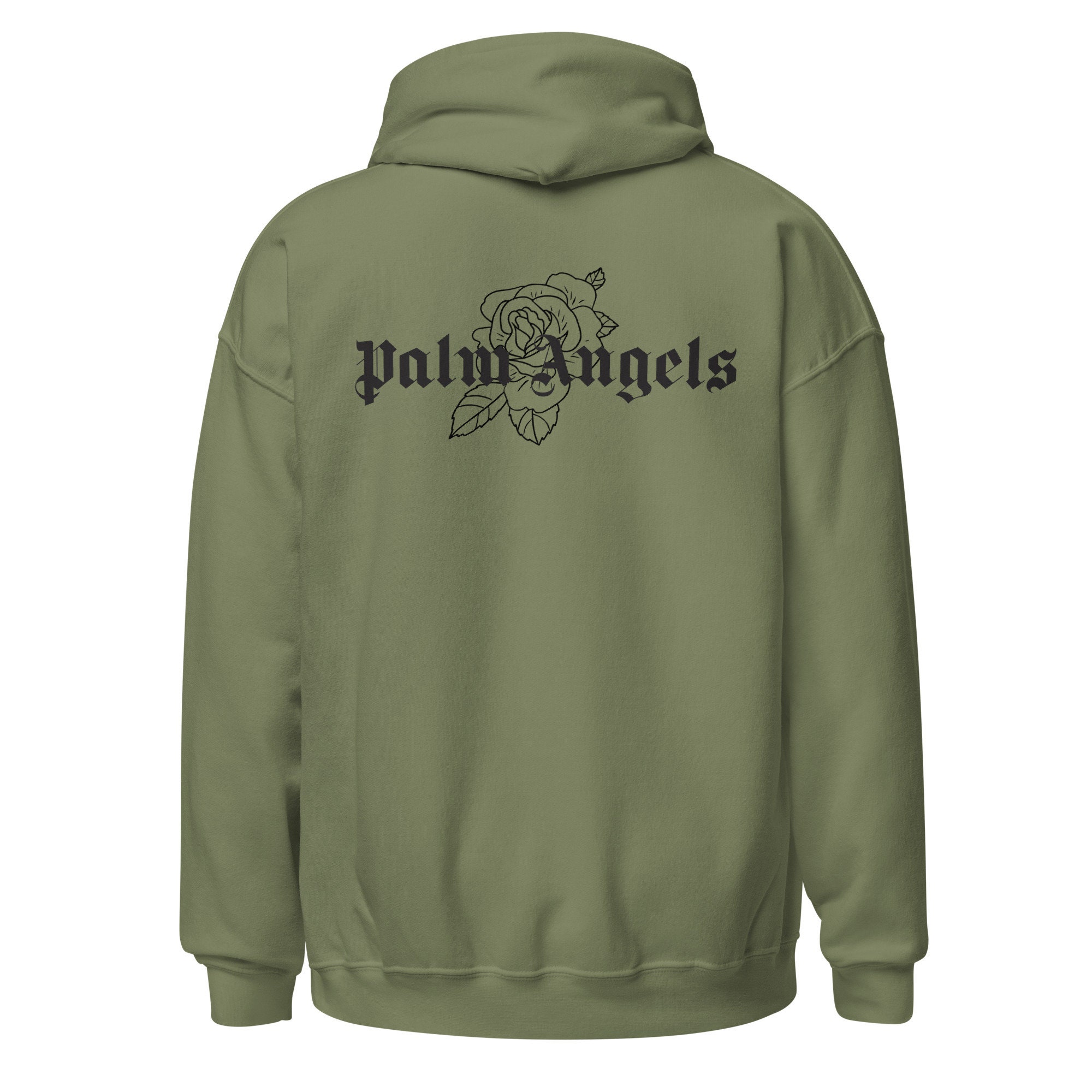 Palm Angels logo-print long-sleeve hoodie - Neutrals