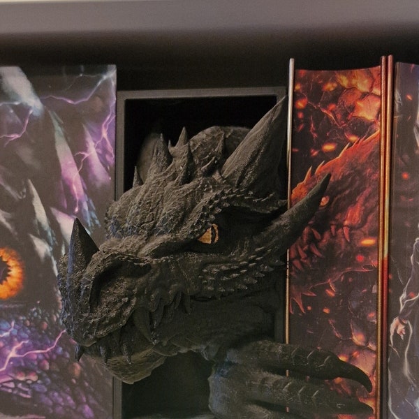 Dragon Book Nook Fourth Color Changing Customized and hand painted Dragons Bookend Wing