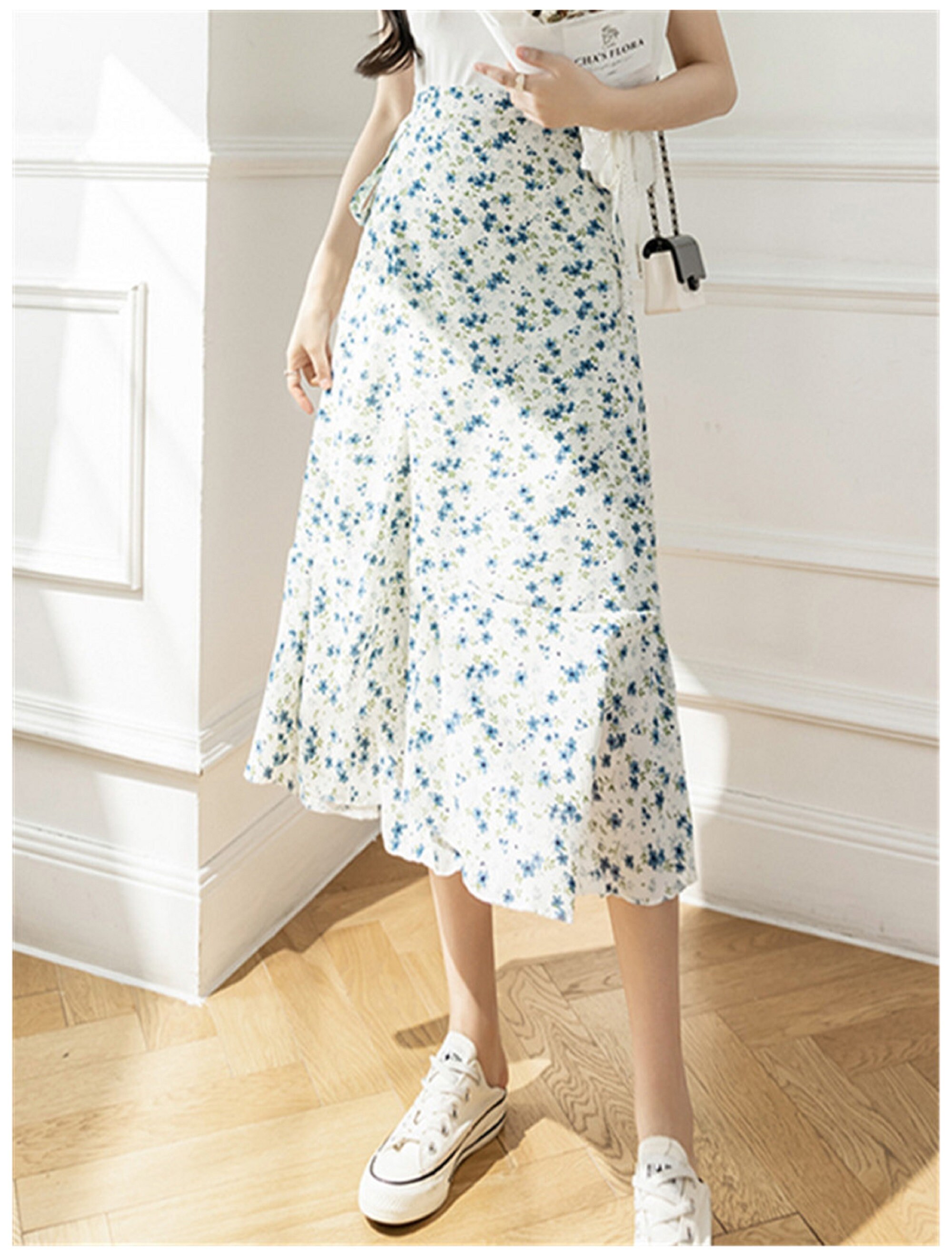 Bohemian Floral Skirt Spring Summer Boho Skirt women Skirts Etsy