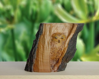 Statue owl, Wooden Owl, Owl, Owl in a tree, Handmade , Wooden Owl Animal, Gift for her,  Home Decor,  lovers gift, Sculpture, Decor, wood