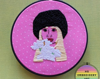 TWICE, Chaeyoung, Handmade Embroidery, Fan Art, KPOP, Moonlight Sunrise, Ready to Be