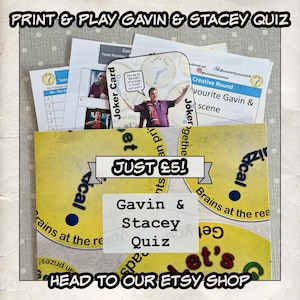 Gavin and Stacey Quiz (Print & Play Quiz) with Let&#39;s Get Quizzical