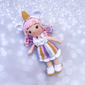 Crochet Doll, Amigurumi Unicorn Doll, Knitted Soft Toy, Perfect Gift for Her, Baby Showers, 1st Birthdays, Christmas, Secret Santa Surprises