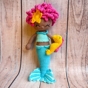 Crochet Doll, Crochet Amigurumi Toy, The Little Mermaid Ariel Inspired Knitted Doll, Gift for Her, Birthday Gift, Personalised Nursery Decor