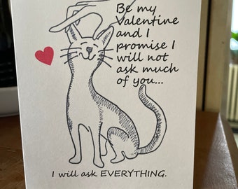 Cat Valentine’s Day Card