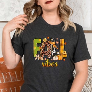 Fall Vibes Sweatshirt, Halloween Sweatshirt, Fall Sweatshirt, Fall Leopard Sweatshirt, Hello Pumpkin, Fall Vibes, Peace Love Thanksgiving
