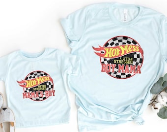 Hot Mess Never Stressed Mama And Boy Shirt, Formula Mama And Mini Shirt, Boy Mama Shirt, Mothers Day Gift, Formula Shirt For Mothers Day