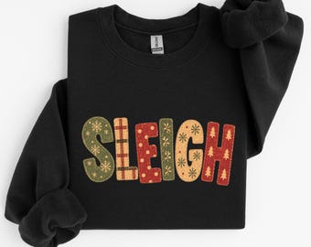 Sleigh All day Sweatshirt, Retro Style Christmas Shirt, Retro Christmas tShirt, Christmas Hoodie, Christmas Outfit, Holiday Tee Gift