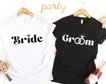 Bride Groom Shirt, Wedding Party Shirt, Bride Groom with Ring Shirt, Bride Groom Date Shirt, Bachelorette Party Shirt, Couple Matching Shirt