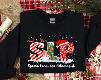 Speech Language Theraphy Shirt, Christmas SLP Shirt, Speech Therapy Shirt, Christmas Speech Pathologist Shirt, Christmas Gift For SLP