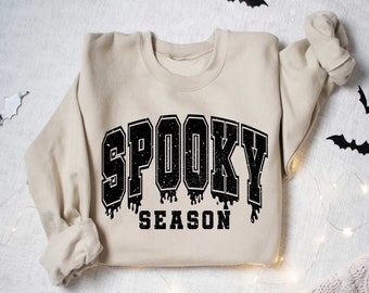 Retro Spooky Season Sweatshirt, Halloween Spooky Sweatshirt, Halloween Sweatshirt, Cute Sweater For Halloween, Halloween Sweatshirt