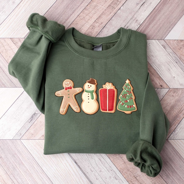 Gingerbread Sweatshirt, Christmas Gift, Gingerbread Cookies Shirt, Christmas Crewneck, Christmas Shirt For Women, Merry Christmas Shirt