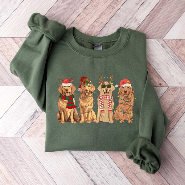 Christmas Dogs Sweatshirt, Christmas Dog Sweater, Womens Dog Lover Christmas Gift, Cute Christmas Crewneck, Holiday Sweatshirt, Winter Shirt