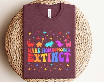 Make Homophobia Extinct T-Shirt, Equality Sweatshirt, Homo Pride Ally Tshirt, Pride Long Sleeve, Pride Gift, LGBTQ Shirt, Gay Pride Shirt