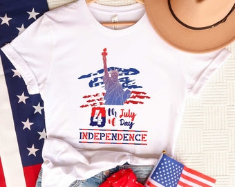 4th of July Day Shirt, Statue Of Liberty, Independence Shirt, Patriotic Shirt, Memorial Day Shirt, Matching Family shirt, 4th of July Crew