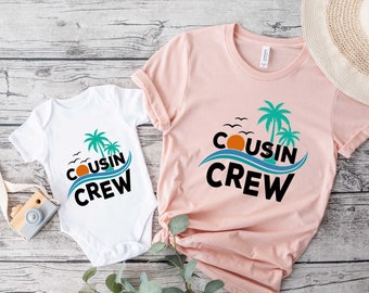 Chemise de vacances cousine à la plage, chemise cousine Crew, chemises cousine d'été, cadeaux cousine de famille, chemise cousine assortie, t-shirt vacances cousin