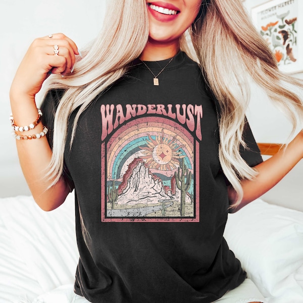 Western Shirt, Retro Wanderlust Shirt, Adventure Shirt, Retro Adventure Shirt for Women, Adventure shirt, Adventure Awaits Shirt