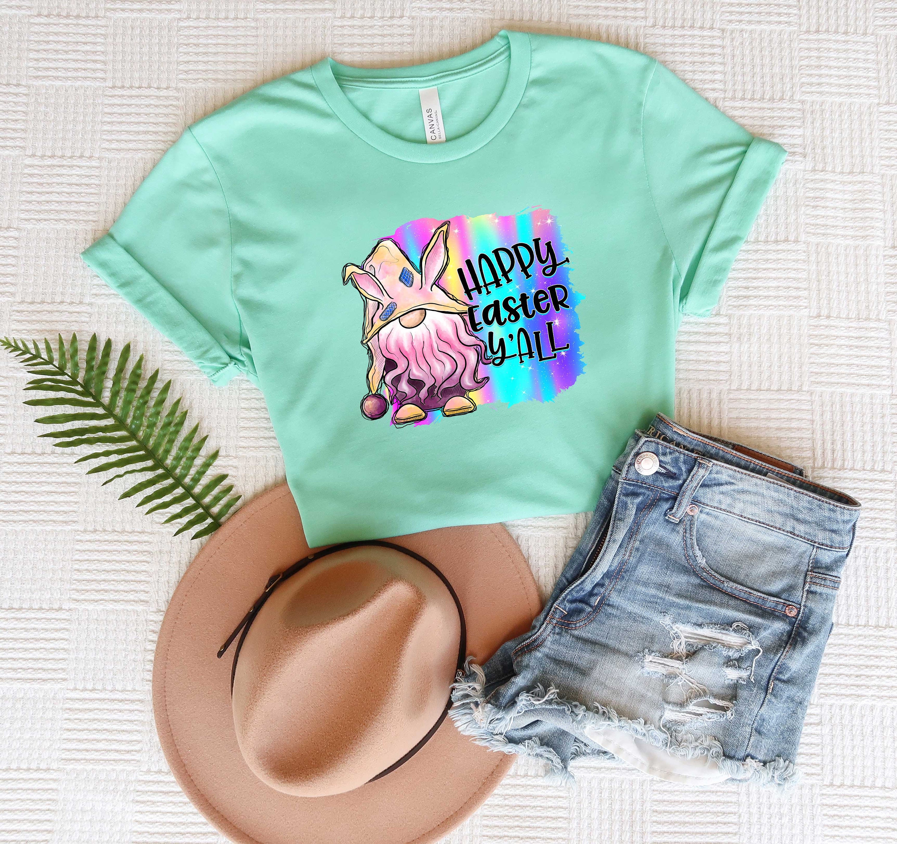 Discover Easter Gnome Shirt, Bunny Easter shirt, Cute Easter shirt, Easter T-Shirt