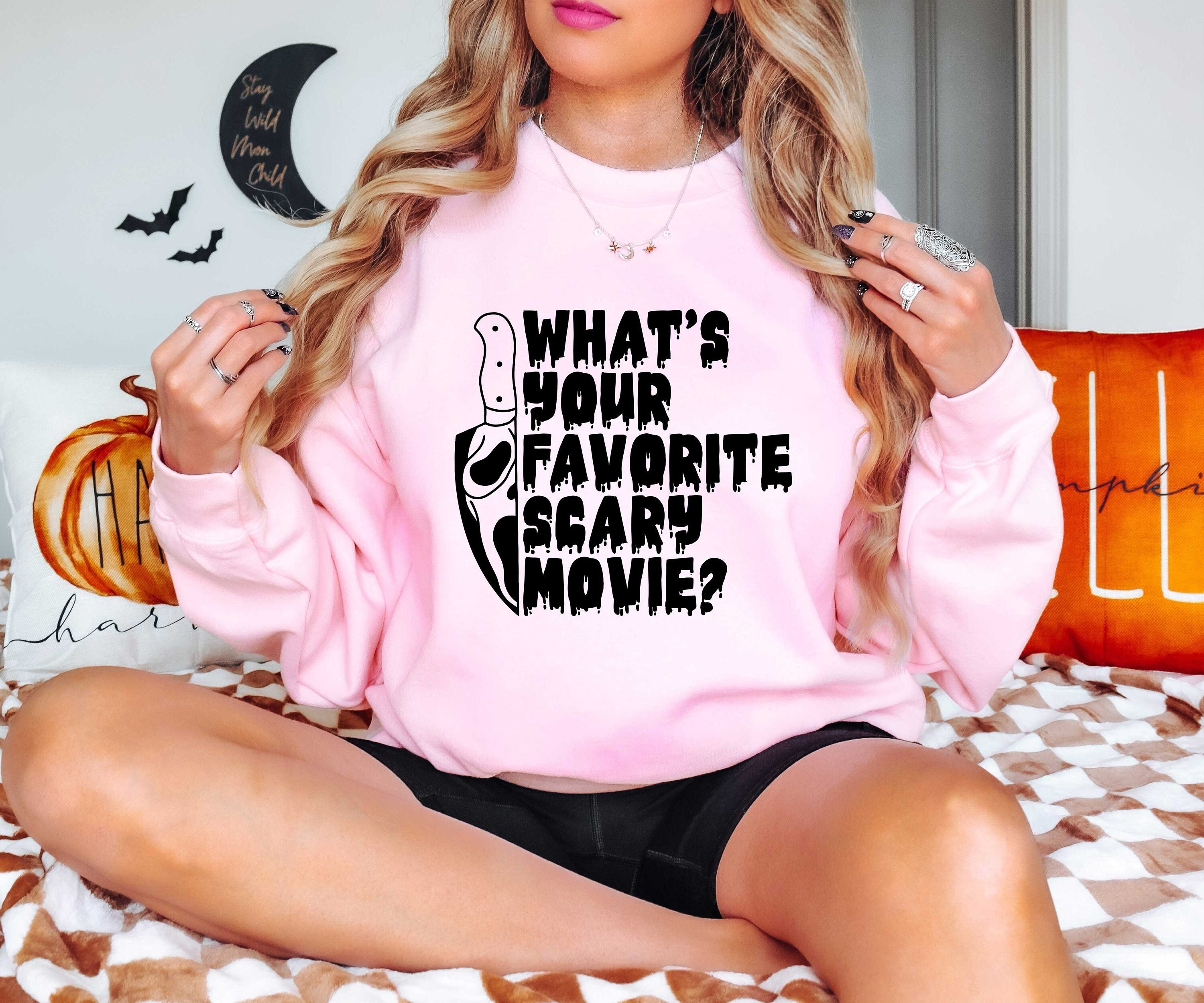  What's Your Favorite Scary Movie Horror Sans Horror Movies  T-Shirt : Clothing, Shoes & Jewelry