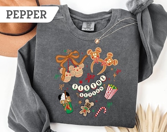 Comfort Colors®Tis The Season Sweatshirt,Christmas Disney Shirt,Mickey and Friends tShirt, Retro Christmas Disney Shirt,Christmas Disneyland