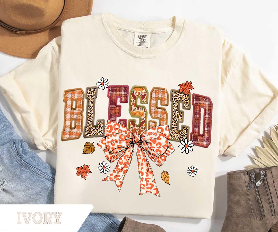 Comfort Colors®retro Floral Blessed Sweatshirt, Christian Blessed T ...