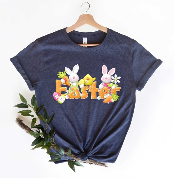 Happy Easter Day Long Sleeve T-Shirt, Easter Bunny With Eggs Unisex Long Sleeve Sweatshirt, Happy Easter Sweatshirt, Easter Bunny Tee