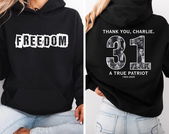 Charlie kirk freedom 31 sweatshirt, freedom shirt Justice For Charlie Kirk Unisex T-Shirt, CHARLIE SHIRT, charlie kirk Long sleeve Gift