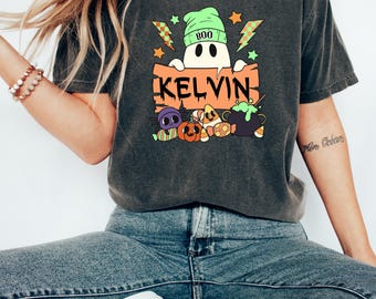 Comfort Colors® Funny Halloween Name Shirt, Halloween Custom Name Sweatshirt, Custom Name Sweatshirt for halloween, Halloween Teacher Shirt