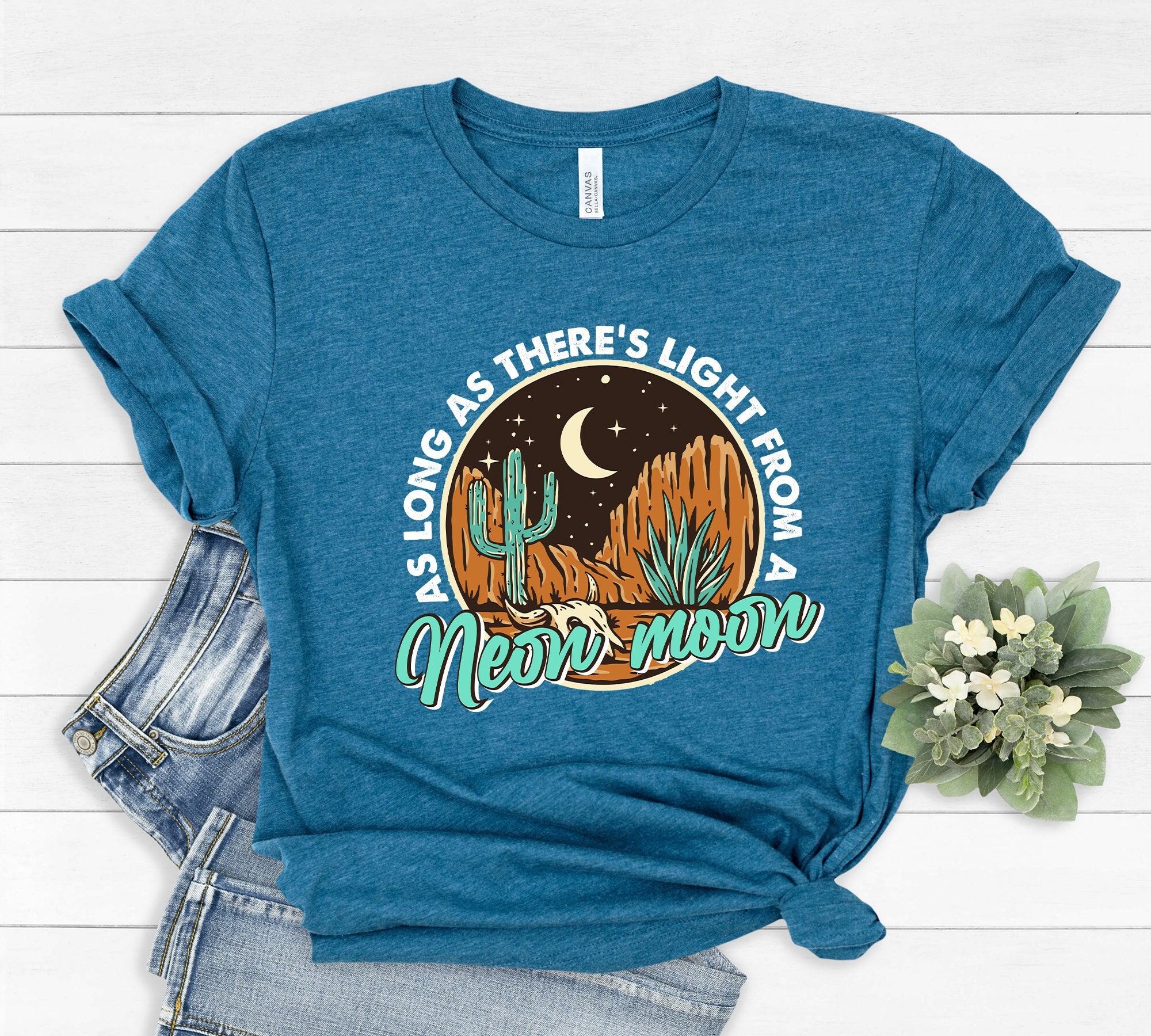 Neon Moon Shirt - Etsy