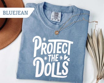 Comfort Colors® Protect The Dolls Shirt, Pride Wildflower T-Shirt, LGBTQ+ Naturecore Shirt, Cottagecore Aesthetic Pride Tee, Gay Pride