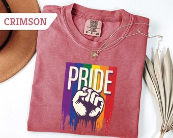 Comfort Colors® Stand Pride Shirt, T-Shirt, LGBT Friendly Shirt, LGBT Support Tee gift, Rainbow LGBT Shirt Pride Human Right Tee