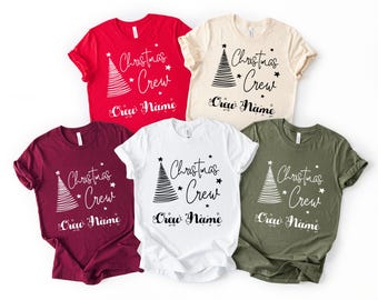 Custom Family Christmas Shirts,Matching Family Christmas Tshirts, Personalized Name Christmas Tee, Santa Crew Sweatshirt, Xmas Hoodie Gift