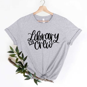 Library Crew, Librarian Shirt, Librarian Gift,Library Gift, Funny Librarian Tee, Library Team Tee, Library Squad Shirt,Funny Teacher Shirt image 2