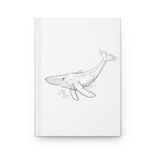 Whale Journal, Nature Inspired Journal, Whale Notebook, Journals and Notebooks, Stationery Gifts, Hardcover Journal