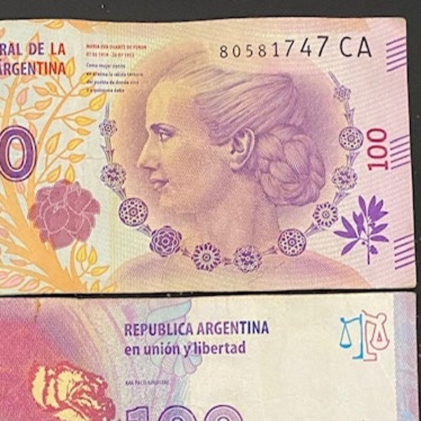 Argentina 100 Pesos 2012 EVA Peron Circulated Banknote