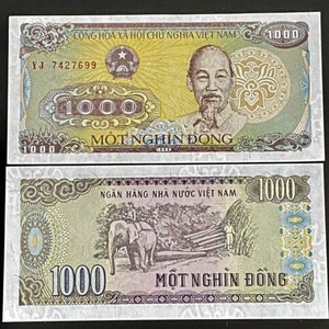 1 Vietnam 1000 dongs 1988 New Uncirculated Banknote