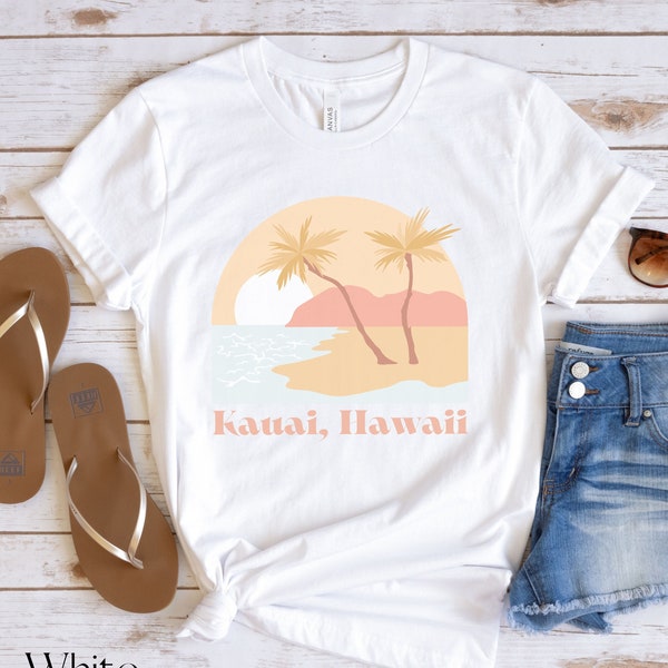 Kauai Hawaii Shirt, Hawaiian Vacation Shirt, Hawaii Travel Shirt to wear on Hawaiian Vacation Shirt for Hawaii, Beach Honeymoon Shirt