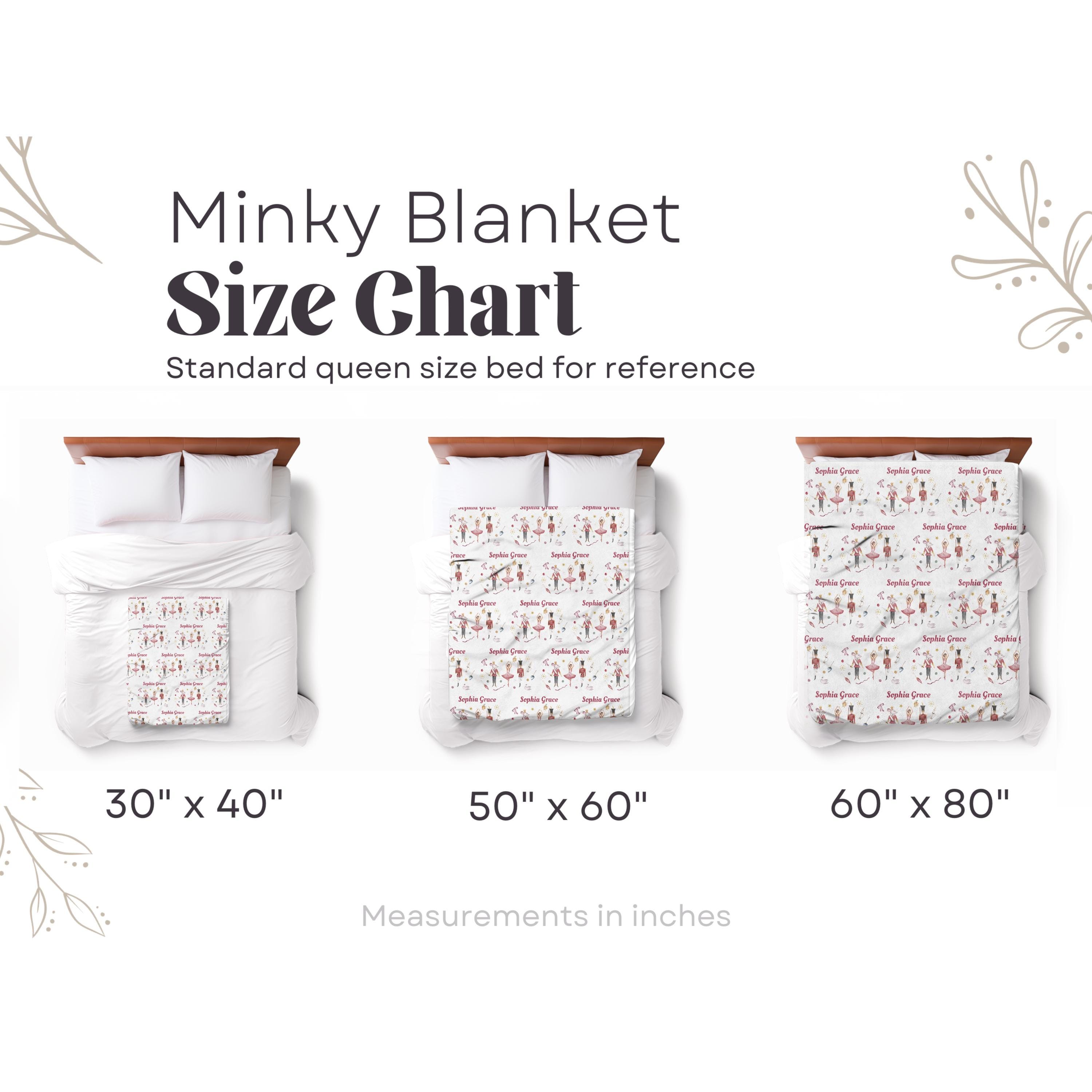 Girls Personalized Nutcracker Minky Blanket, Soft Velveteen Children&#39;s Lap Blankie, Custom girls Throw, Toddler Girl Gift for Ballerina