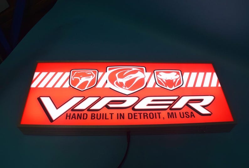 Officially Licensed Dodge Viper LED Light up Sign - Etsy