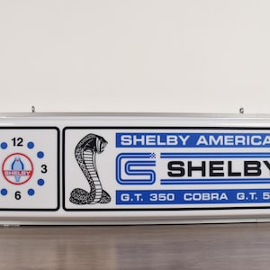 Officially Licensed Shelby American GT500 GT350 Cobra LED Light Up Clock Sign