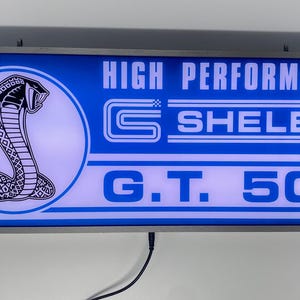 Officially Licensed Shelby High Performance GT500 LED Light Up Sign