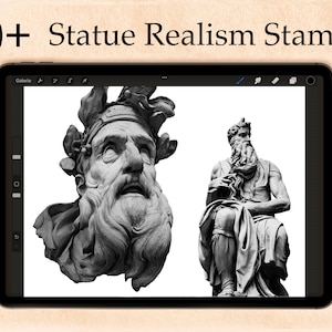 Procreate statue realism tattoo stamp