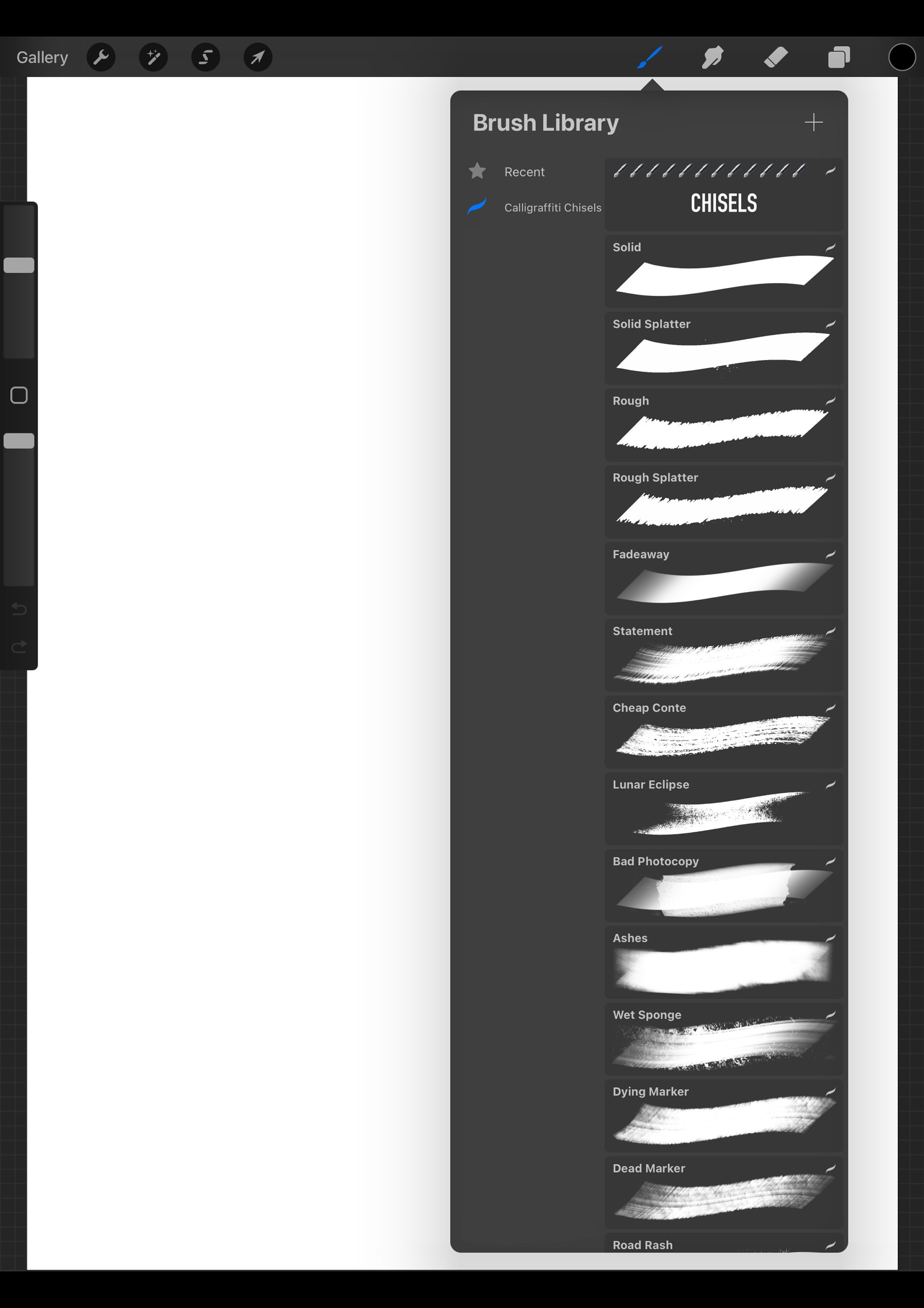 Procreate Calligraphy Chisel Brushes Digital Art Tattoo Etsy