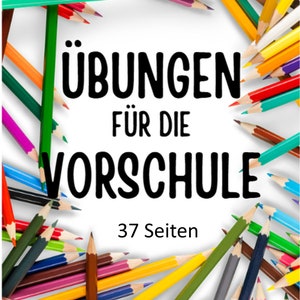 37 pages, many exercises for learning the alphabet,, coloring, numbers, preschoolers, for travel and as preparation for school entry.
