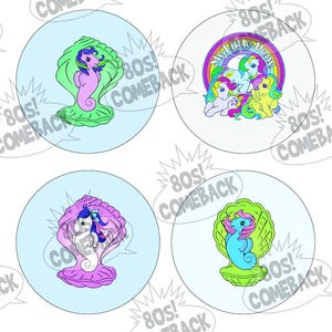My Little Pony G1 1.25" Button Designs for Button Maker Digital Download Printables