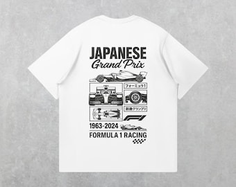 Japanse Grand Prix F1 T-Shirt, Racer Graphic Shirt, Unisex Race Car Retro Shirt, Nostalgia Race F1 Tee, Vintage Style Cotton Tee, Motorsport